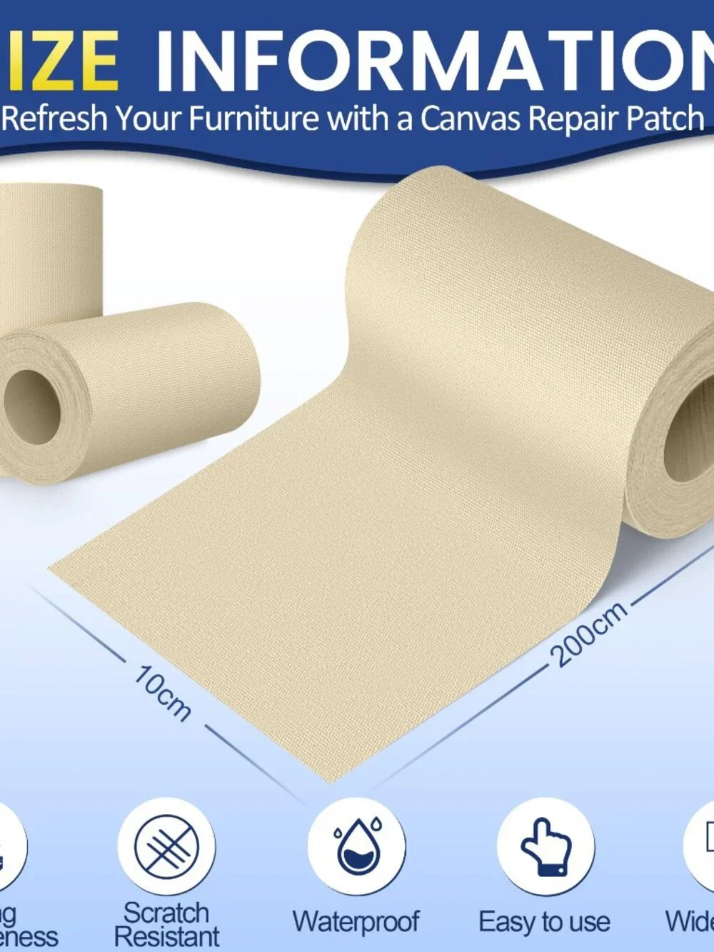 Self-Adhesive Canvas Repair Tape, 4